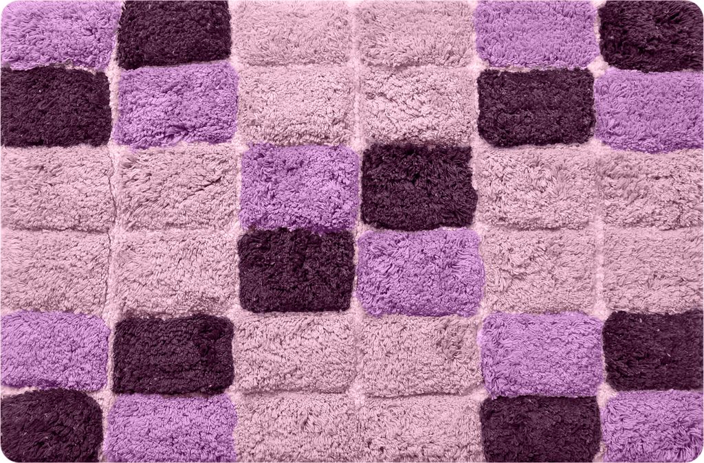 MSV Badteppich Badvorleger Mosaik Duschvorleger Hochflor Produktbild 