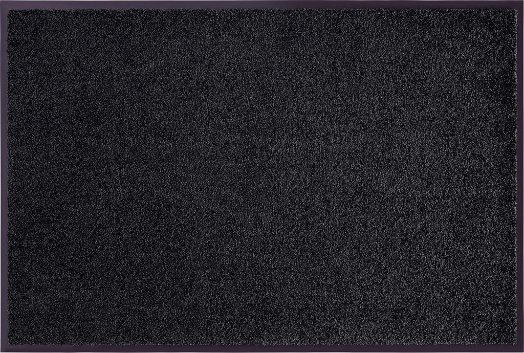 NYVI Fußmatte Wash & Clean - Wetterfest, Saugstark, Rutschfest - Schmutzfangmatte Türmatte - 60x180 cm Rechteckig - Schwarz
