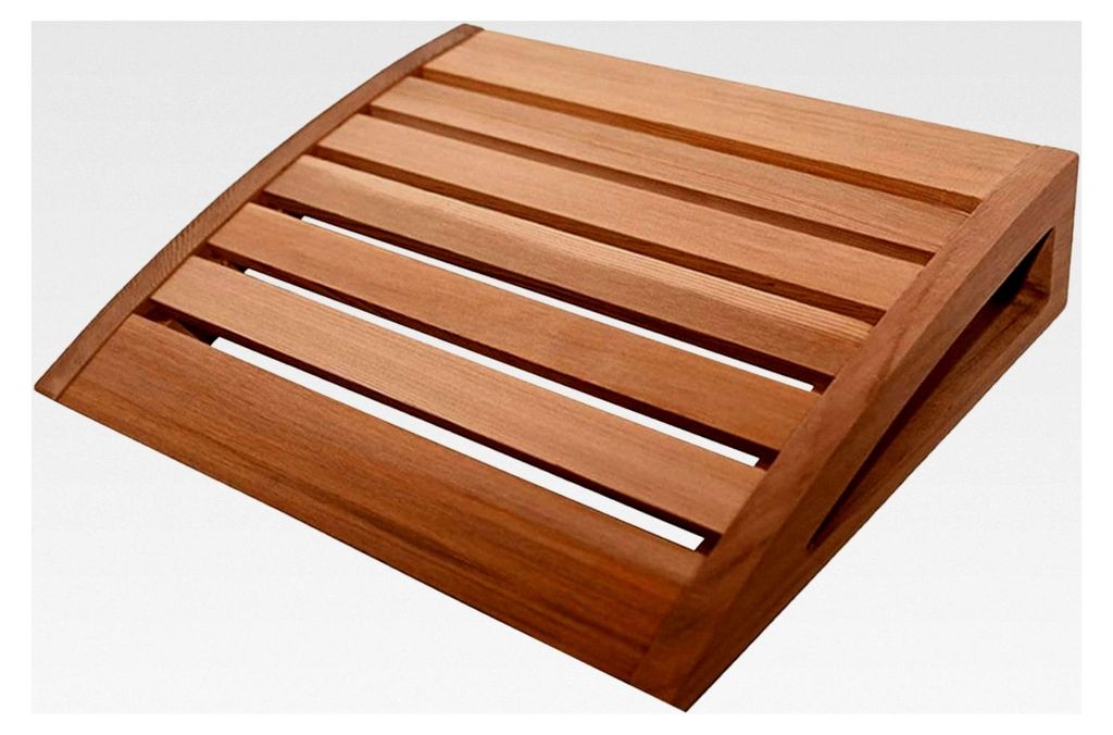 Saunakissen Kopfstütze - Rutschfestes, Atmungsaktives Holzkissen für Sauna und Entspannung