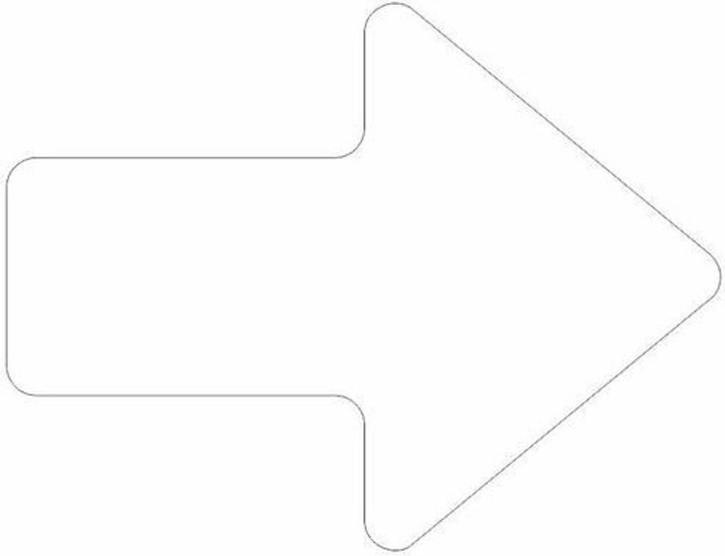 Bodenmarkierung "Pfeil", zur Bodenmarkierung im Innen- und Außenbereich, Weiß, Verpackungseinheit: 1 P/10