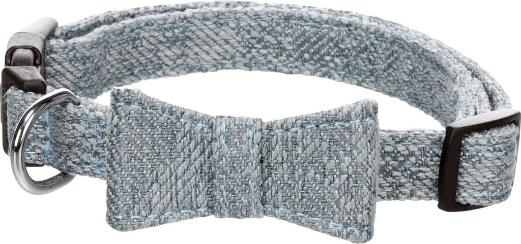 Flamingo Halsband mit Schleife Nelson blau, Größe: S