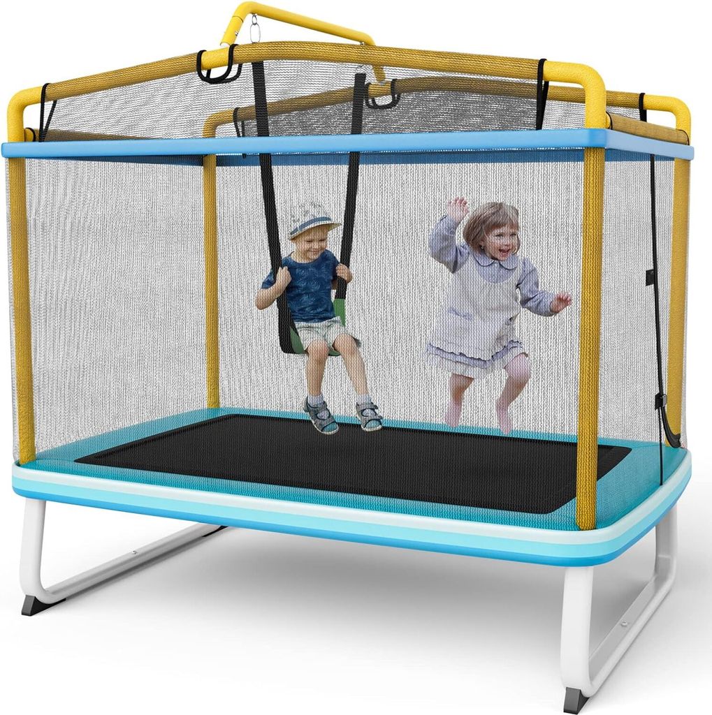 GOPLUS 3 in 1 Kindertrampolin, 190x124x222 cm Produktbild 