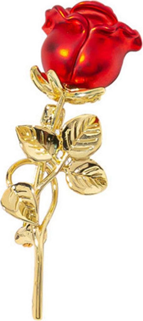 Rote Rosenbrosche, Öltropfen-Prozess, Schmuck, Anzug, Mantel, Kragen, Kleid, Hut, Dekoration, Blumenbrosche für formelle Partys, Hochzeiten