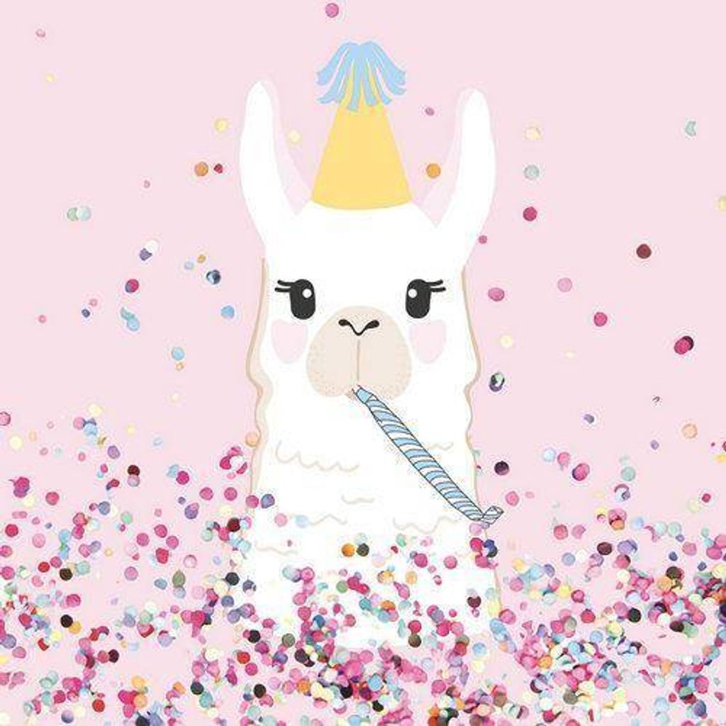 20 Servietten Llama Party - Lama in Partystimmung 33x33cm Produktbild 