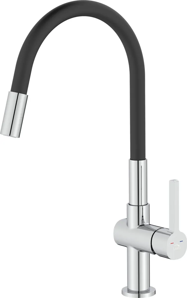 Miscelatore Cucina Laveo Alita Monocomando Nero/Cromo | Design Moderno