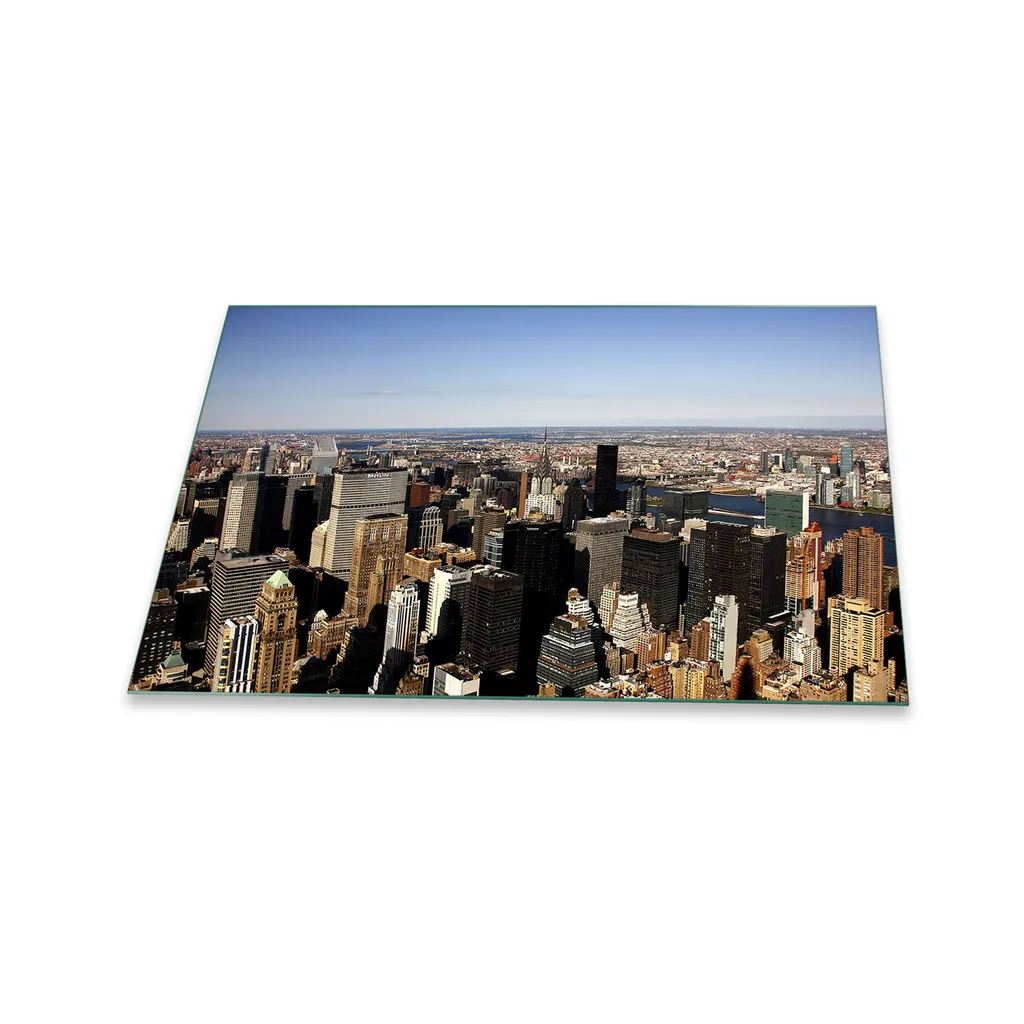 Piastra Copri Piano 80x52 City Vetro Nero - Protezione Pro Antischizzo