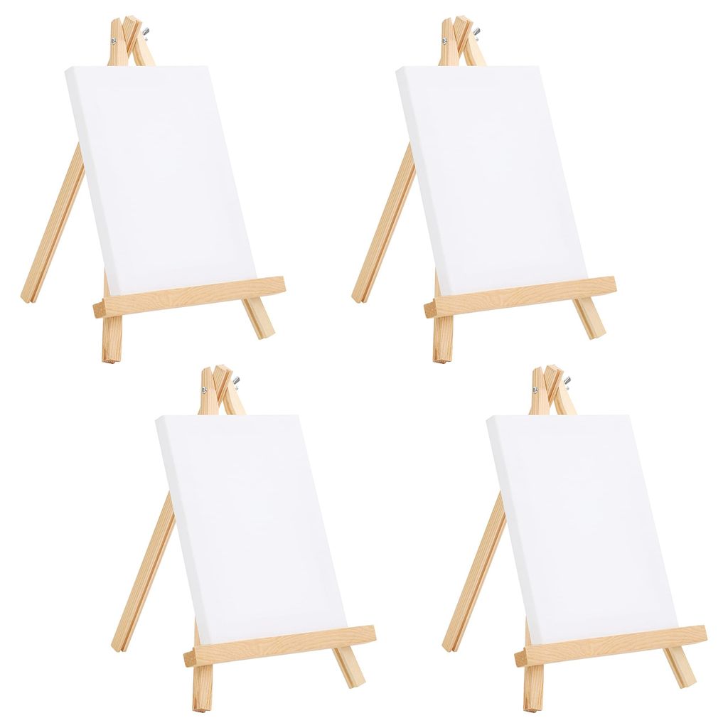 Belle Vous Mini Leinwand mit Holz Bildhalterung Ständer Produktbild 