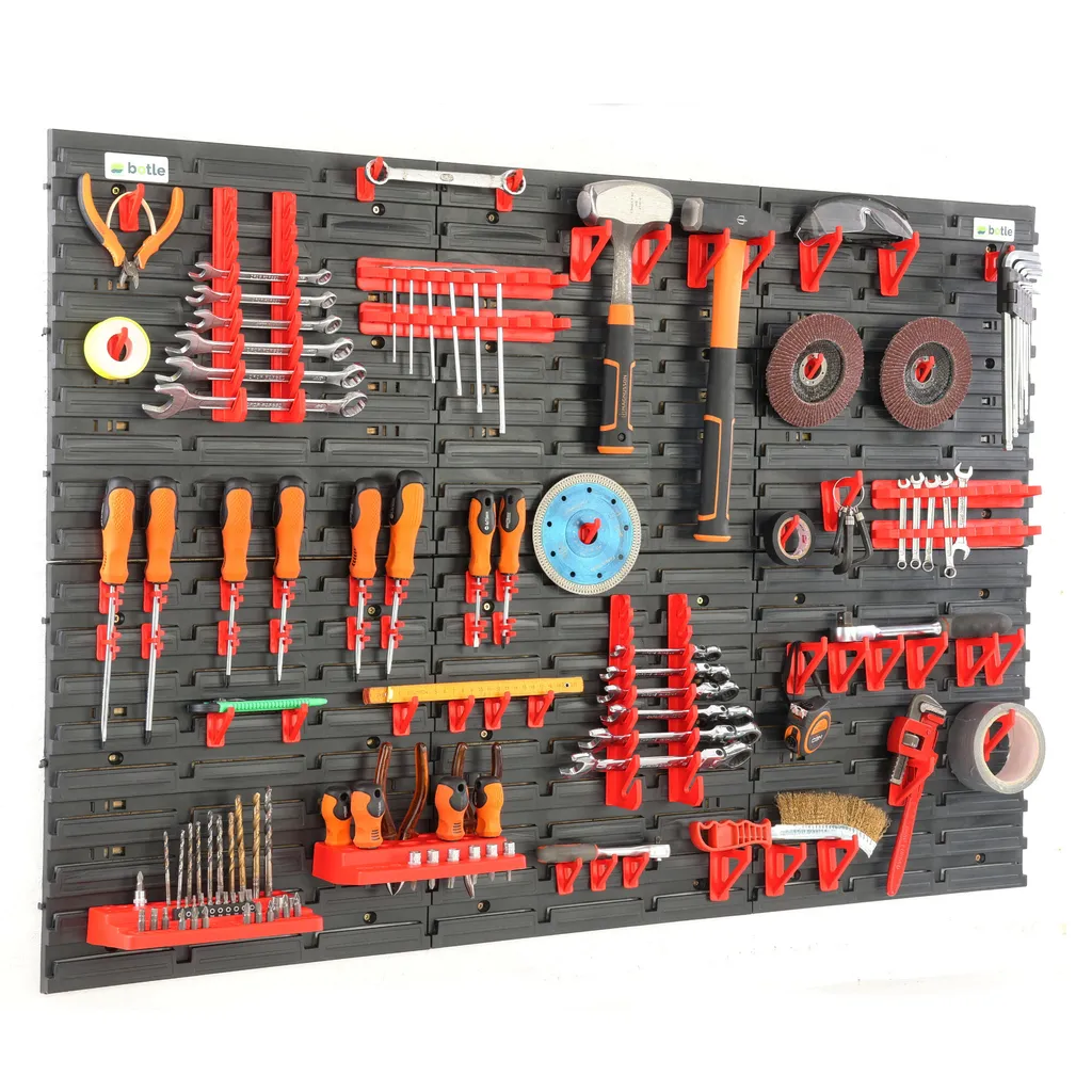 Organisateur d'atelier mural 116x78cm pour garage et rangement outils