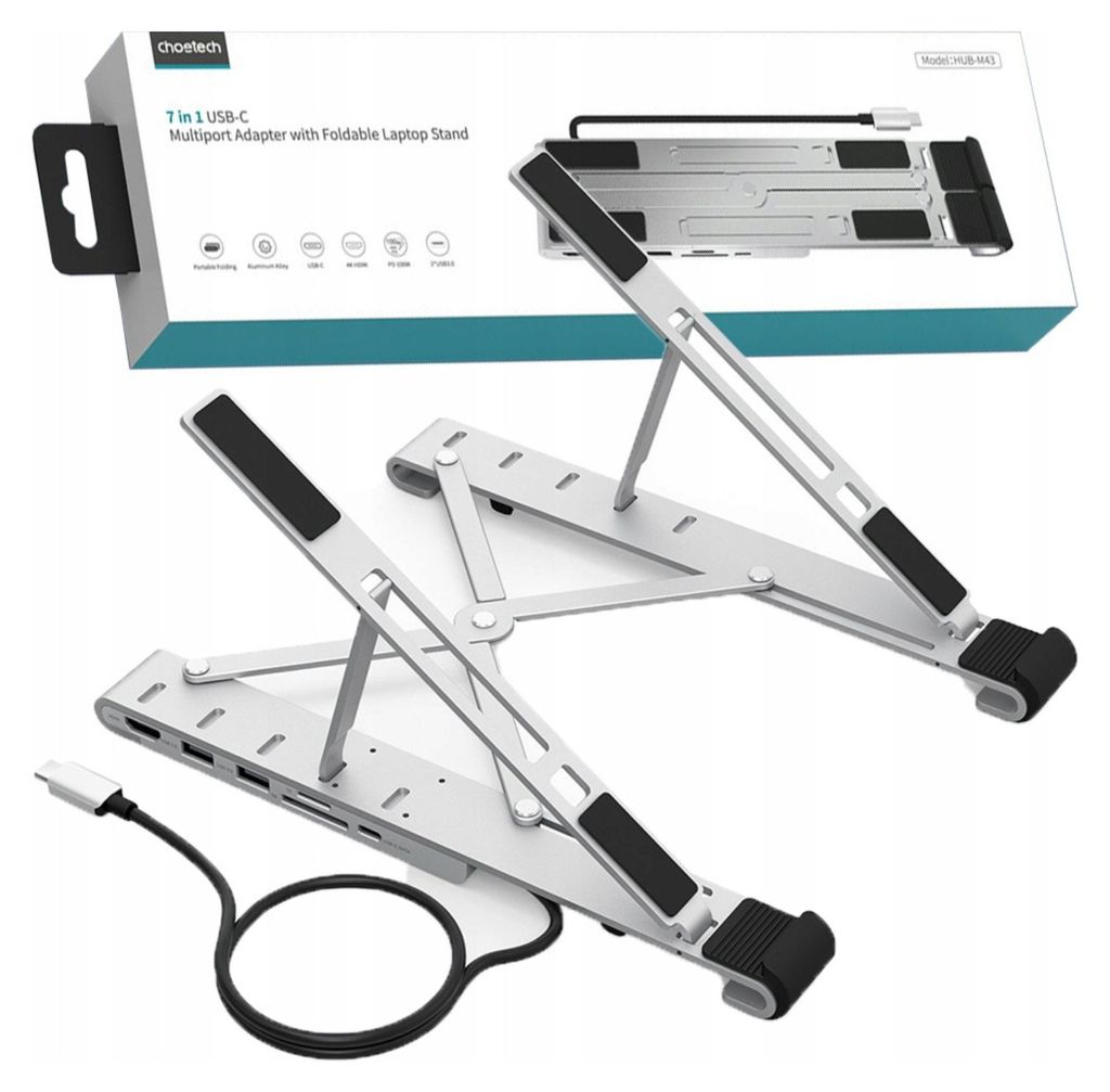 Choetech Laptop Multifunktionsständer Hdmi/2Xusba/Usbc Produktbild 
