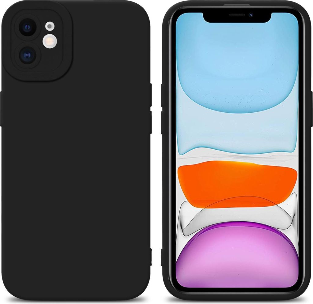 Cadorabo Hülle für Apple iPhone 11 Schutz Hülle in Schwarz TPU Silikon Etui Case Handyhülle