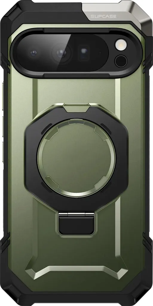 Coque Pixel 10 Pro XL Kaki Supcase : Grip Antidérapant et Pied Intégré