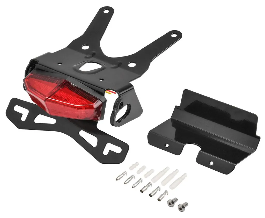 Support de Plaque Moto Enduro avec Feu Arrière Edge T/L Kit D45-18-708