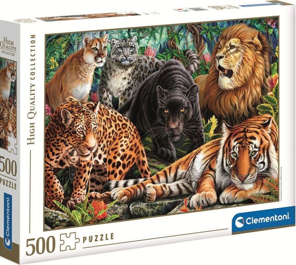 Clementoni Puzzle High Quality 500 elementów Dzikie koty Obrázok produktu 