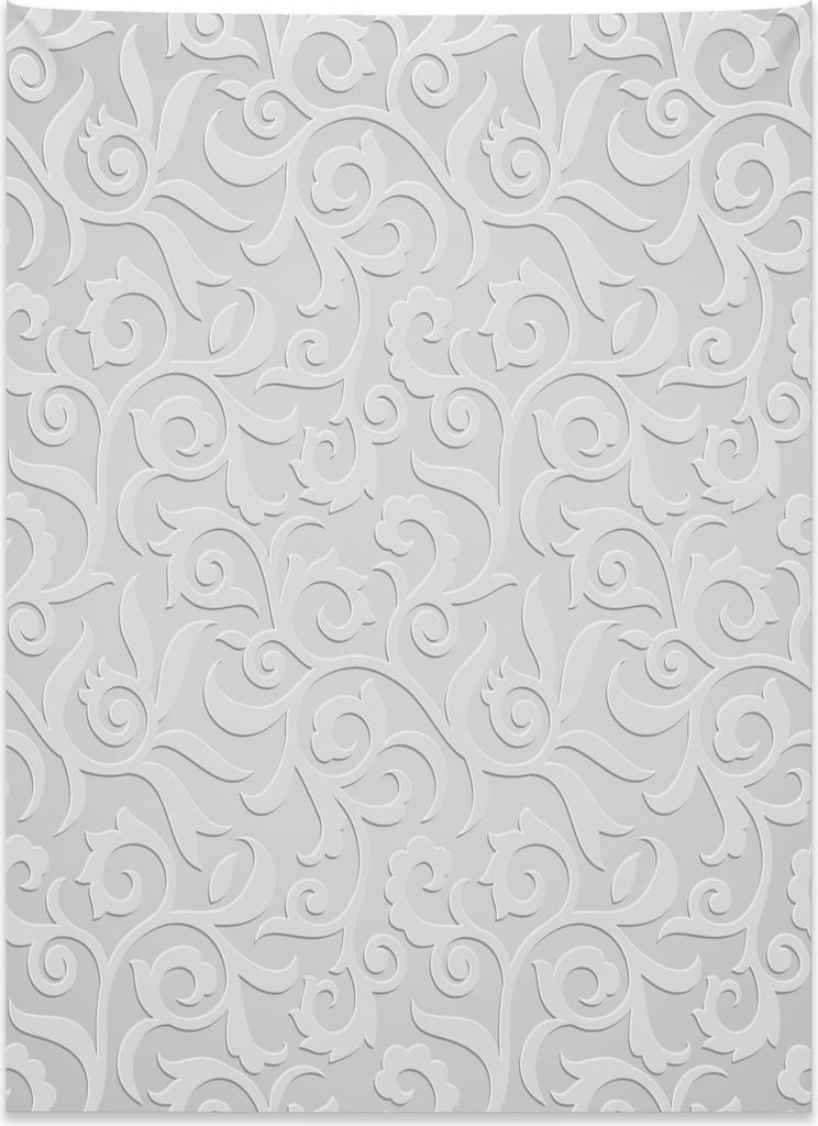 Abakuhaus Silber Wandteppich, Abstrakte lockige Blätter aus Weiches Mikrofaser Stoff Kein Verblassen Klare Farben Waschbar, 110 x 150 cm, Grün