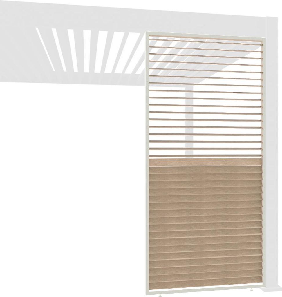 Holzoptik Wand für Pergola | drehbare Lamellen | Aluminium | 3 Maße