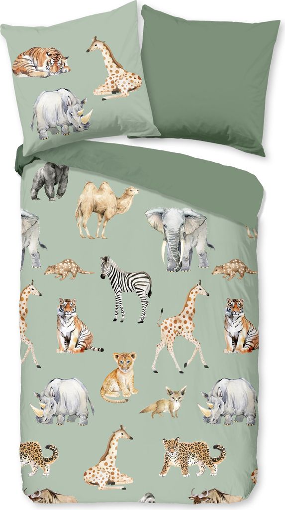 Duvet cover Pure 135x200 + 1* 80x80 cm - safari animals Produktbild 
