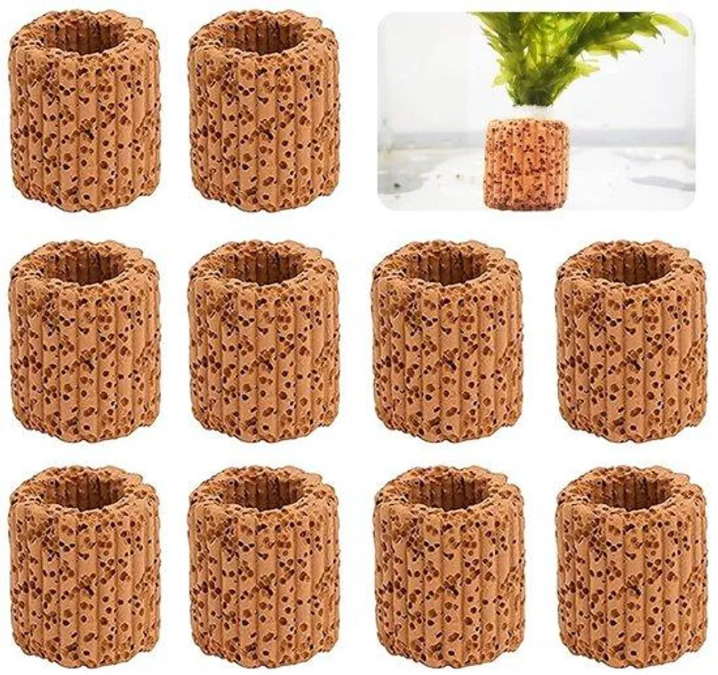 Lests pour plantes d'aquarium en céramique durable - Lot de 10 pcs