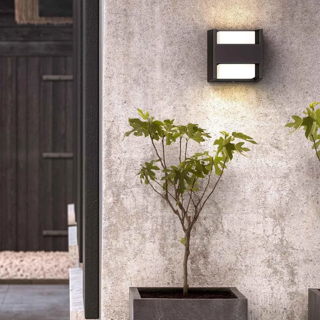 Applique murale LED Philips Arbour 2x4,5W éclairage extérieur gris