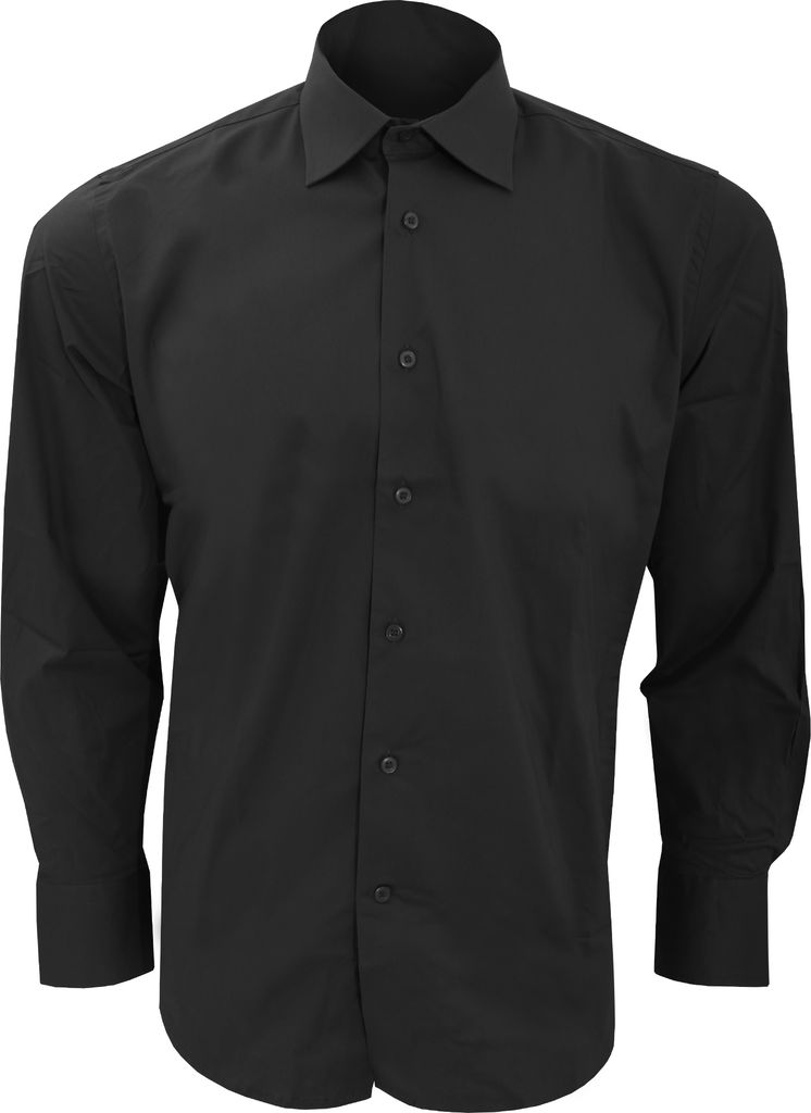 SOLS Herren Brighton Hemd / Arbeitshemd, Langarm PC337 (XL) (Schwarz)
