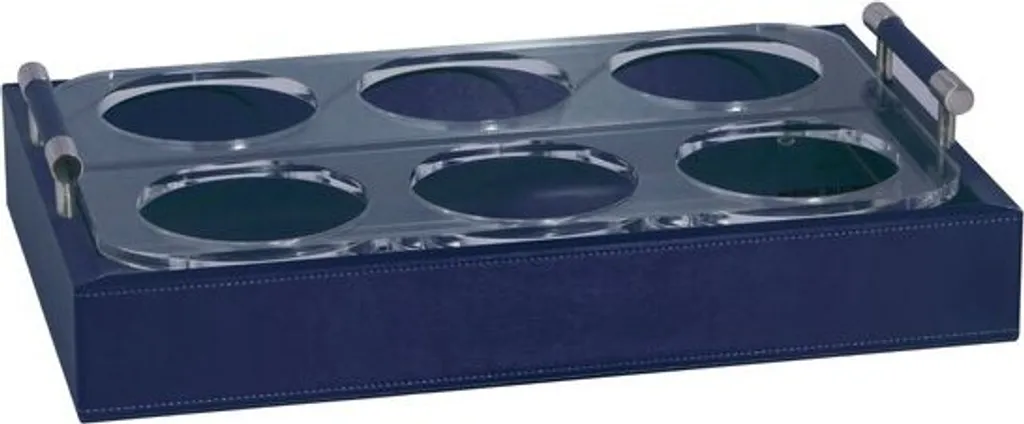 Porte-gobelet de pont Marine Business Waves bleu en simili cuir taille L