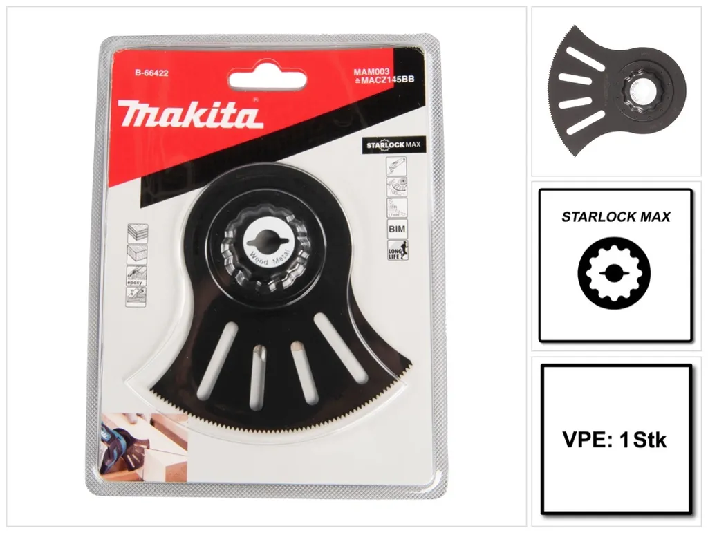 Lame de scie Makita MAM003 100 mm Starlock Max pour rénovations lourdes