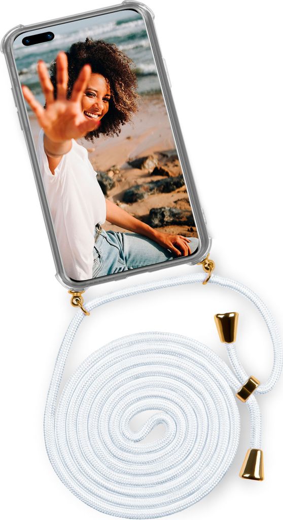 TWIST-Case + TWIST-Cord für Huawei P40 Pro, Farbe:Marshmallow (Gold)