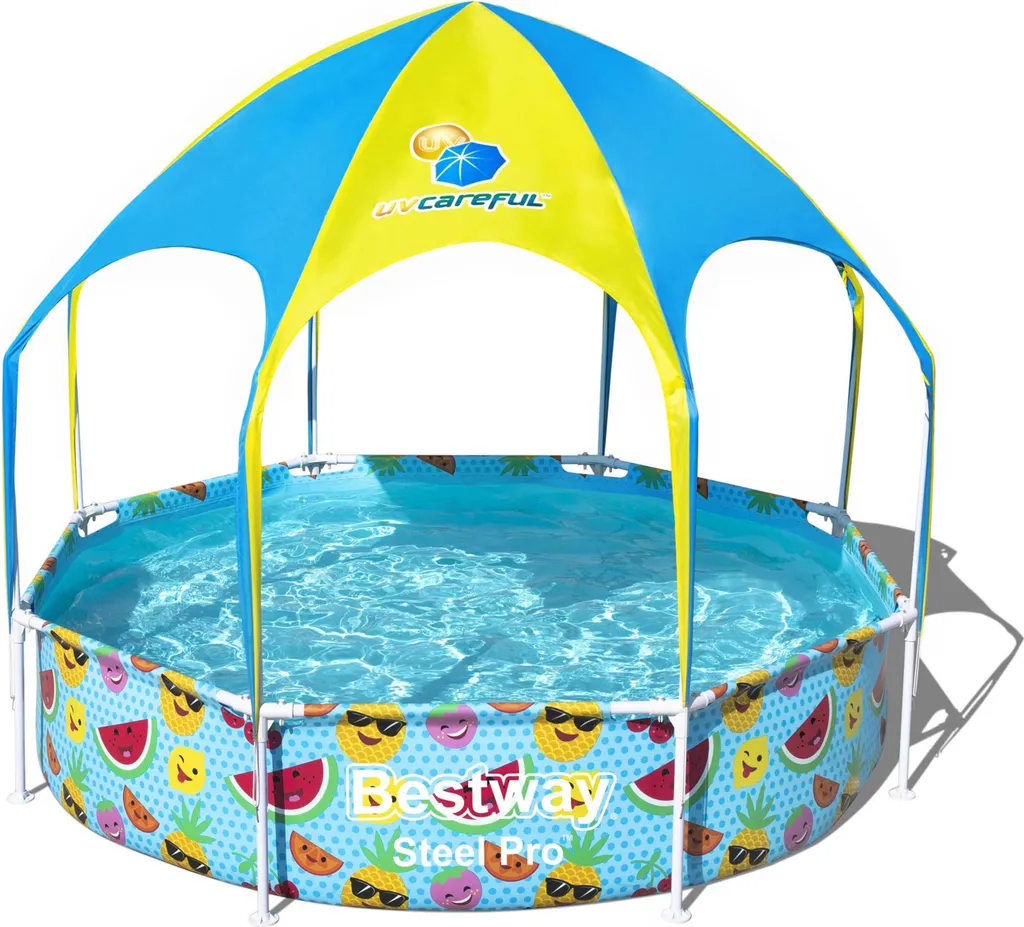 Piscine Hors Sol Ronde Bestway Steel Pro 244 cm pour Enfants et Famille