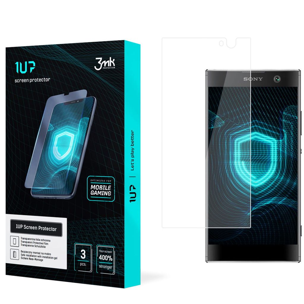 3mk Display Schutzfolie 1UP für Sony Xperia XA2 transparent Gaming (3 Stück)