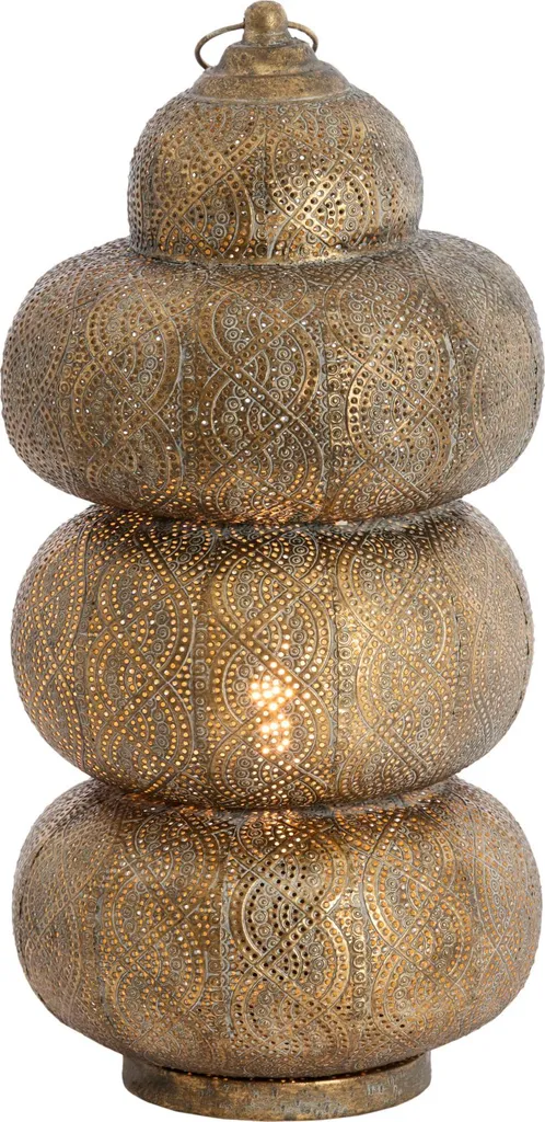 Light & Living Kaito Lampada da Tavolo Marrone Metallo E27 Ø 25cm