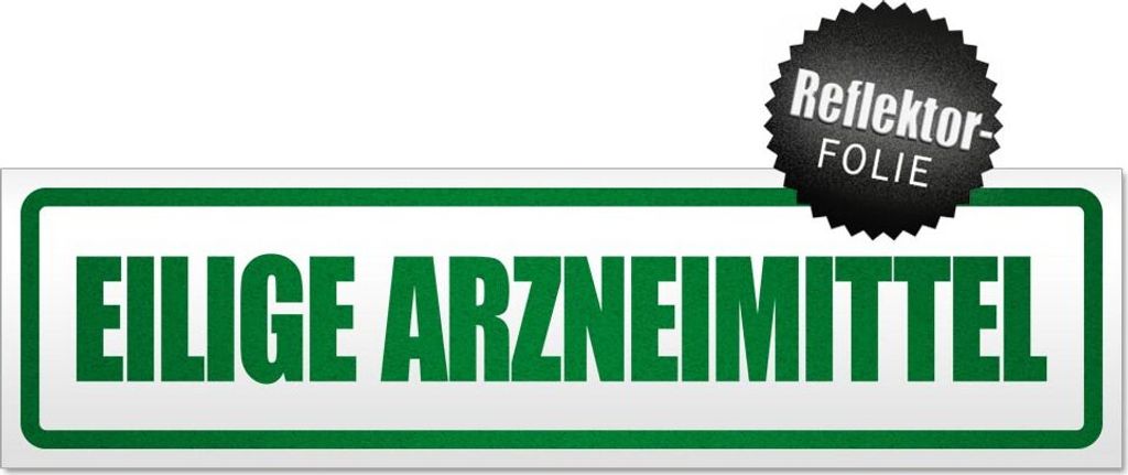 Eilige Arzneimittel Magnetschild Schild magnetisch