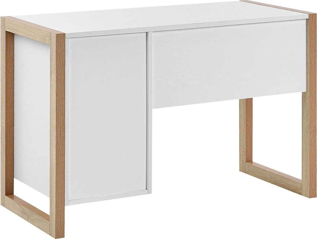 BELIANI Biurko domowe białe drewniane 110 x 50 cm 1 Zdjęcie produktu 5