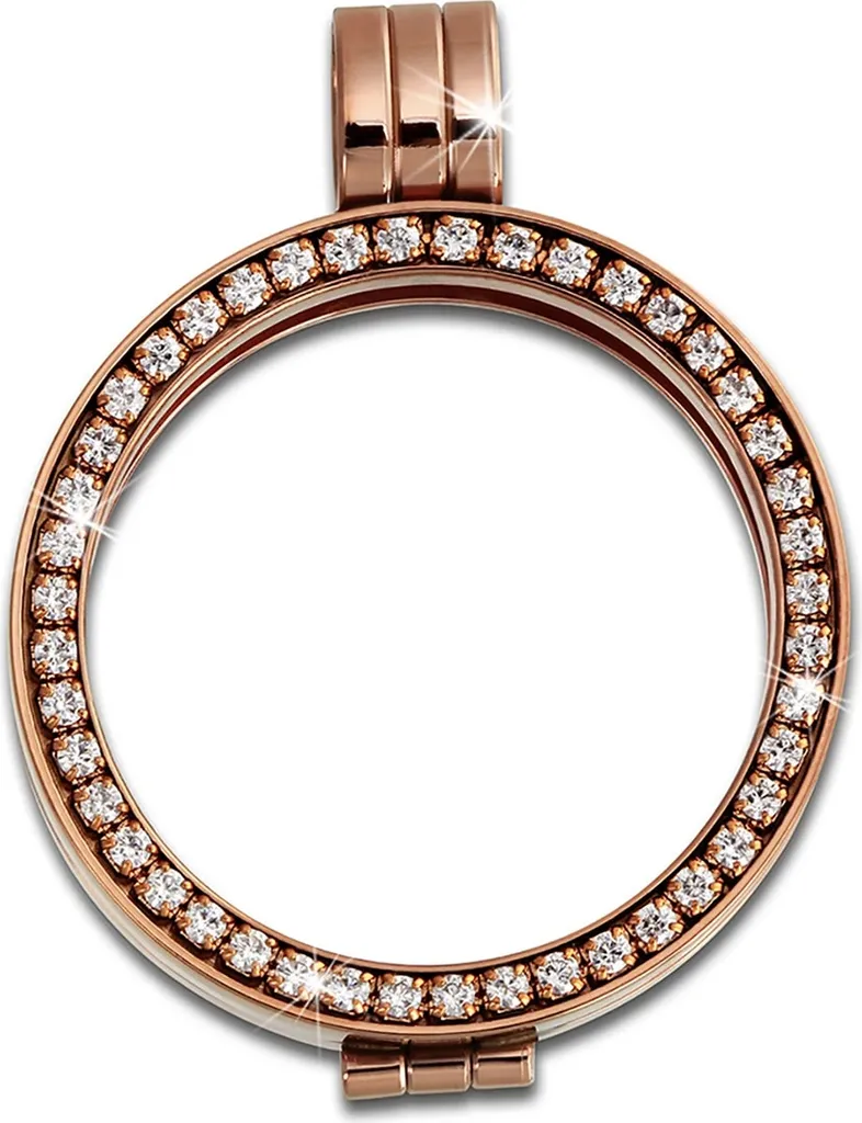 Ciondolo Amello D2ESC054W: Acciaio Inox Rosa e Zirconi Bianchi