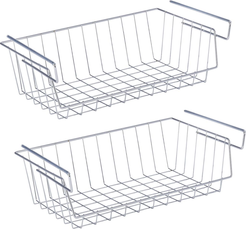 WENKO 2er Set Regal Einhängen Korb Hänge Regal Metall Produktbild 