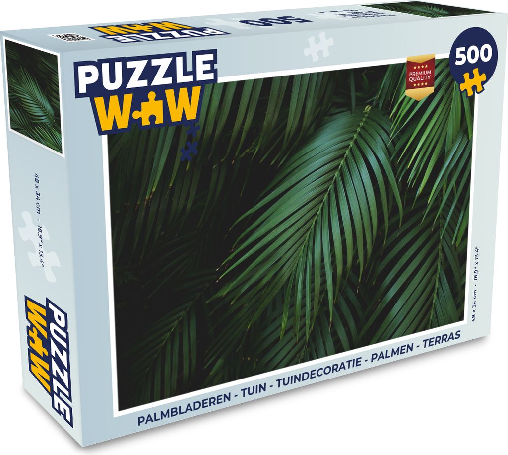 MuchoWow Puzzle 500 Teile Palmenblätter - Palmen - Tropisch - 500 Teile - Kinder - Selberbauen - Puzzlespiele