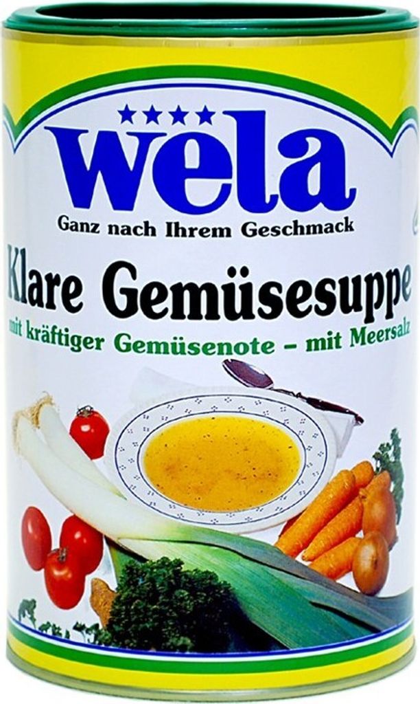 WELA - Klare Gemüsesuppe mit kräftiger Gemüsenote und Meersalz 1/1