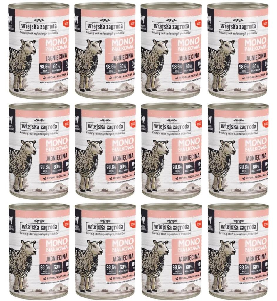 Wiejska Zagroda Nassfutter für Katzen Monoprotein Lamm Produktbild 