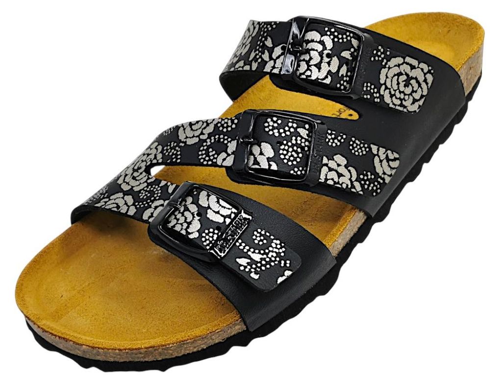 Dr. Stark Damenschuhe Pantoletten Fußbett Pantolette Schwarz Freizeit, Schuhgröße:42 EU