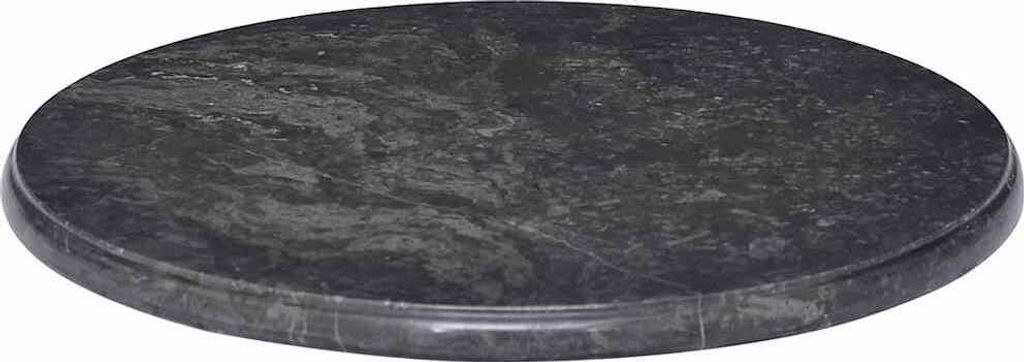 vidaXL Tischplatte Schwarz Ø50x2,5 cm Marmor Produktbild 