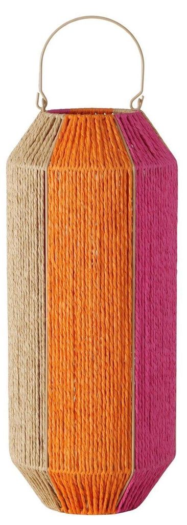 Boltze Home Windlicht Laterne rosa orange 50cm Dekoration Produktbild 