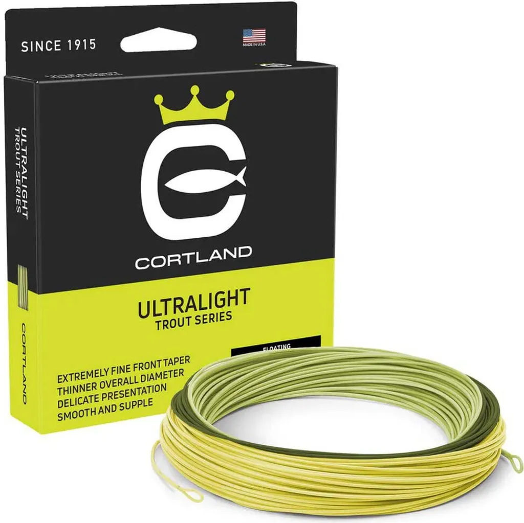 Ligne de pêche à la mouche Cortland Ultralight WF4F de 27 mètres