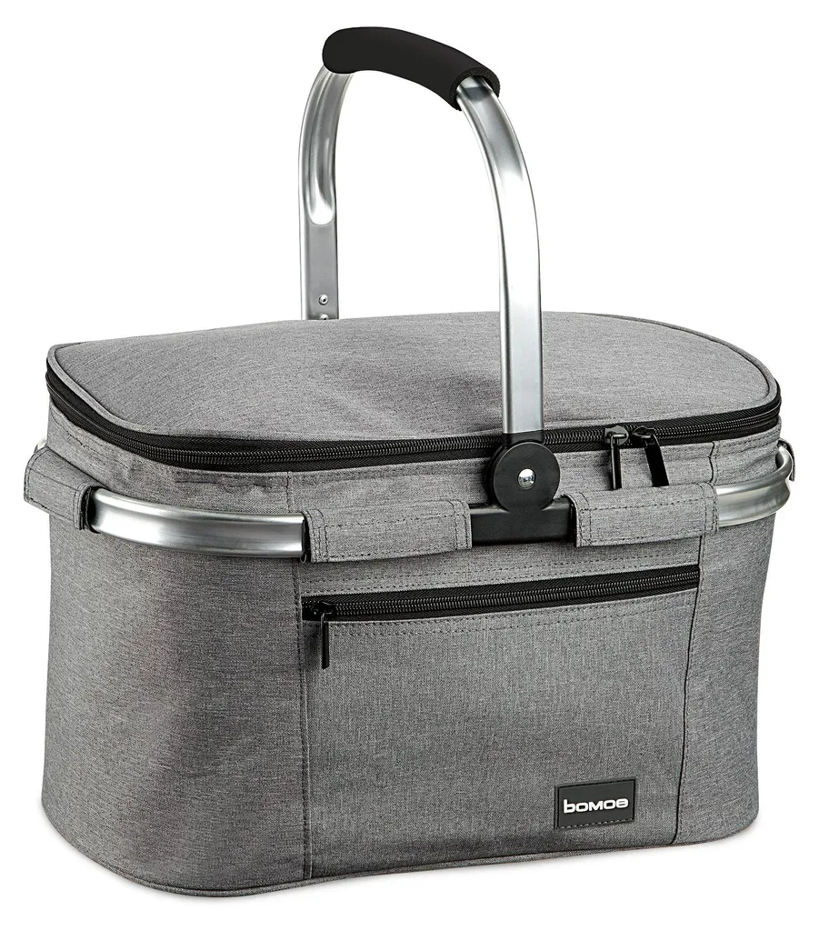Bomoe Panier réfrigérant pliable 22L IceBreezer - Sac isotherme gris