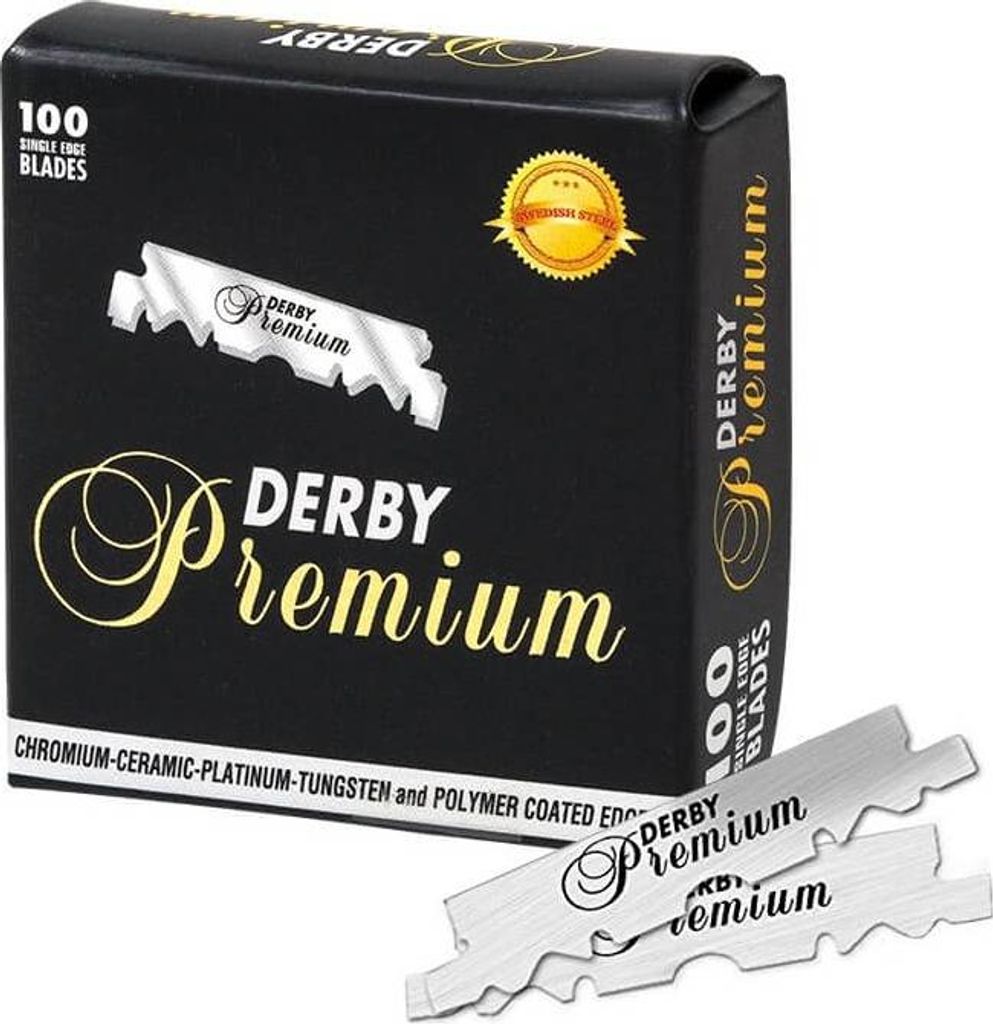 Derby Premium Black halbe Klinge Rasierklingen Produktbild 
