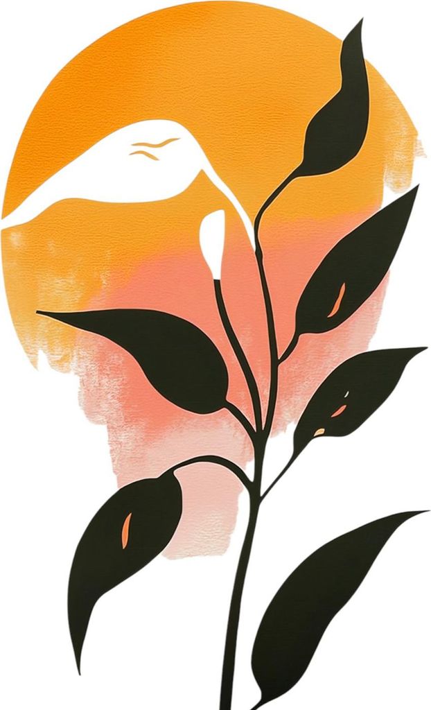Plakat 50x70cm Halbmond Minimalistisch, Skandinavischer Stil, Boho
