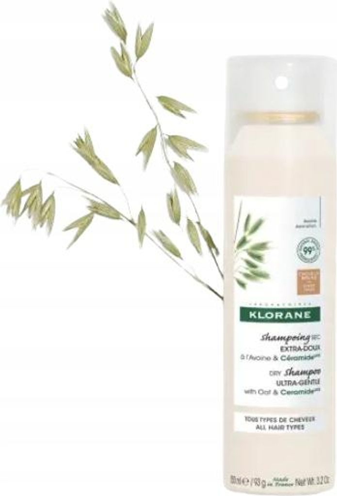 Klorane Trockenshampoo mit Hafer CERAMIDES für dunkles Haar 150 ml