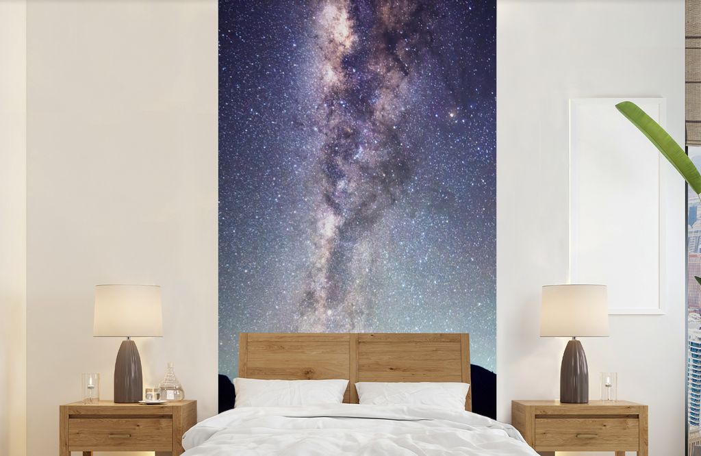 MuchoWow Fototapete für Wohnzimmer oder Schlafzimmer Wandtapete Vinyl Motivtapete Universum - Galaxie - Sternenhimmel - Jungen - Mädchen - Kind...
