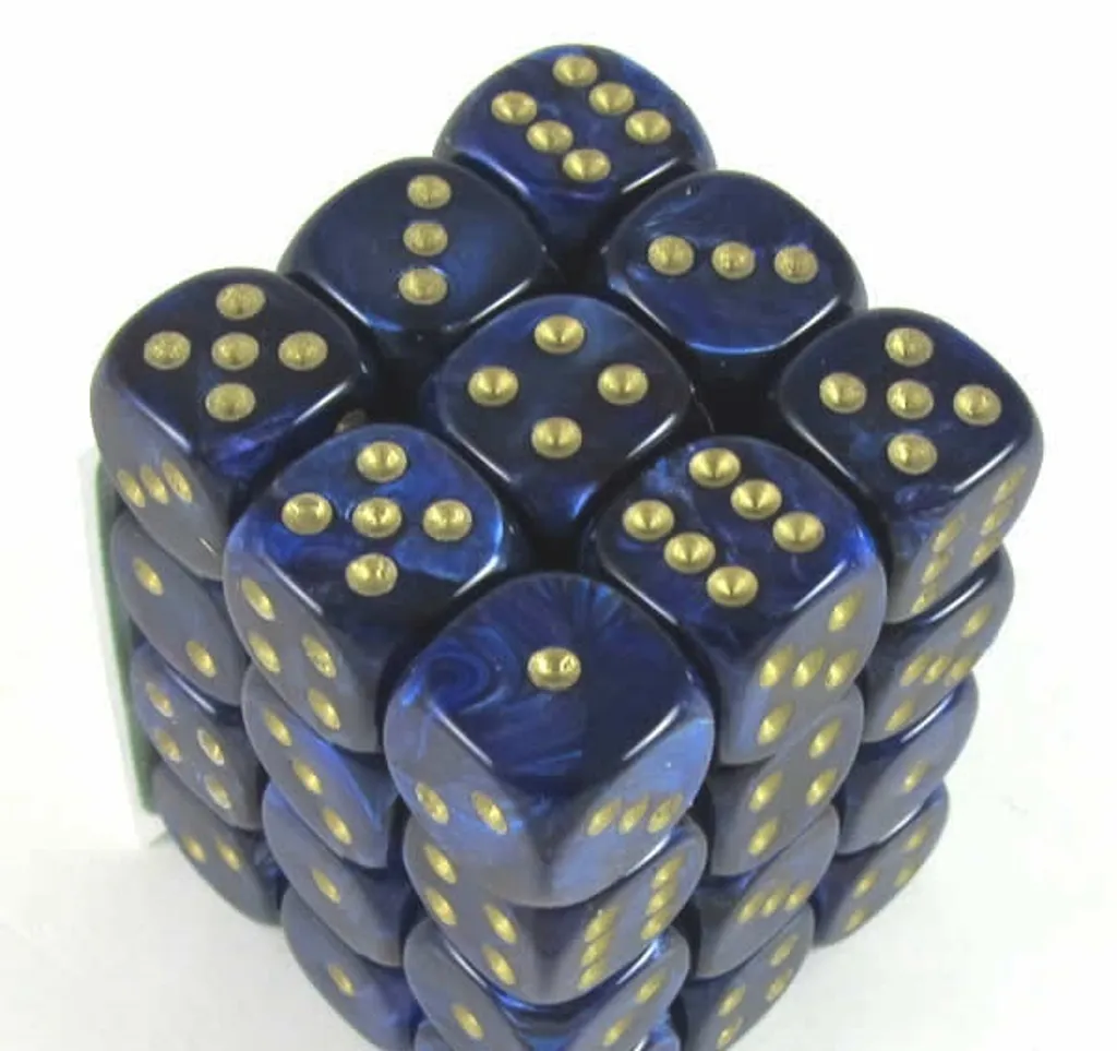 Dés de rechange D6 Chessex 12mm bleu | Set de 36 dés pour armées