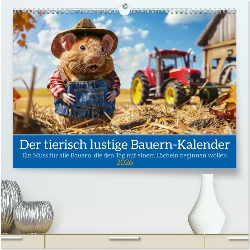 Der tierisch lustige Bauern-Kalender (hochwertiger Premium Wandkalender 2026 DIN A2 quer), Kunstdruck in Hochglanz