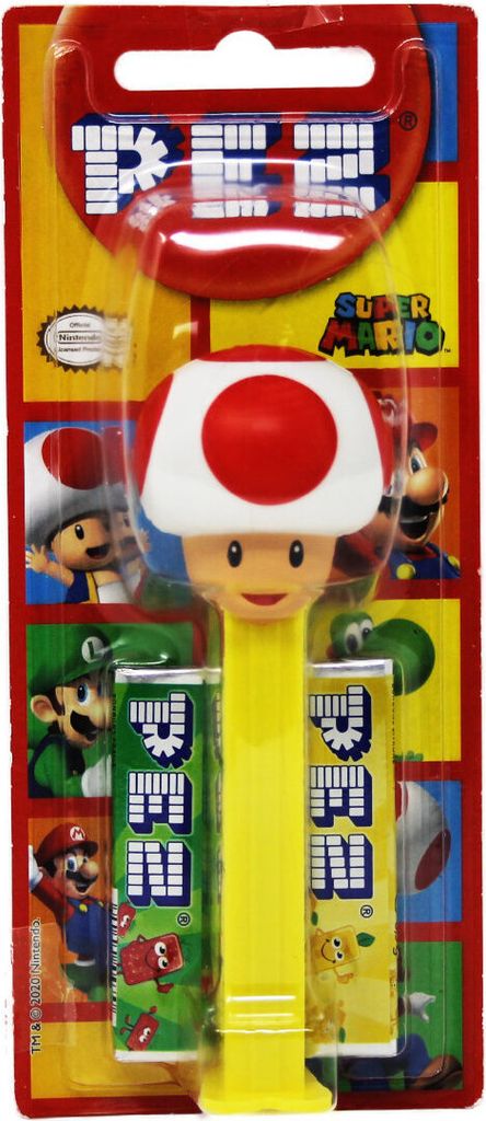 Pez Pilz Figur mit gelbem Fuß plus 2 Päckchen süße Bonbons Produktbild 