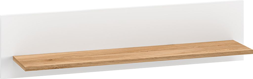 Wandboard 101cm, weiß mit Eiche, TIMARU-131