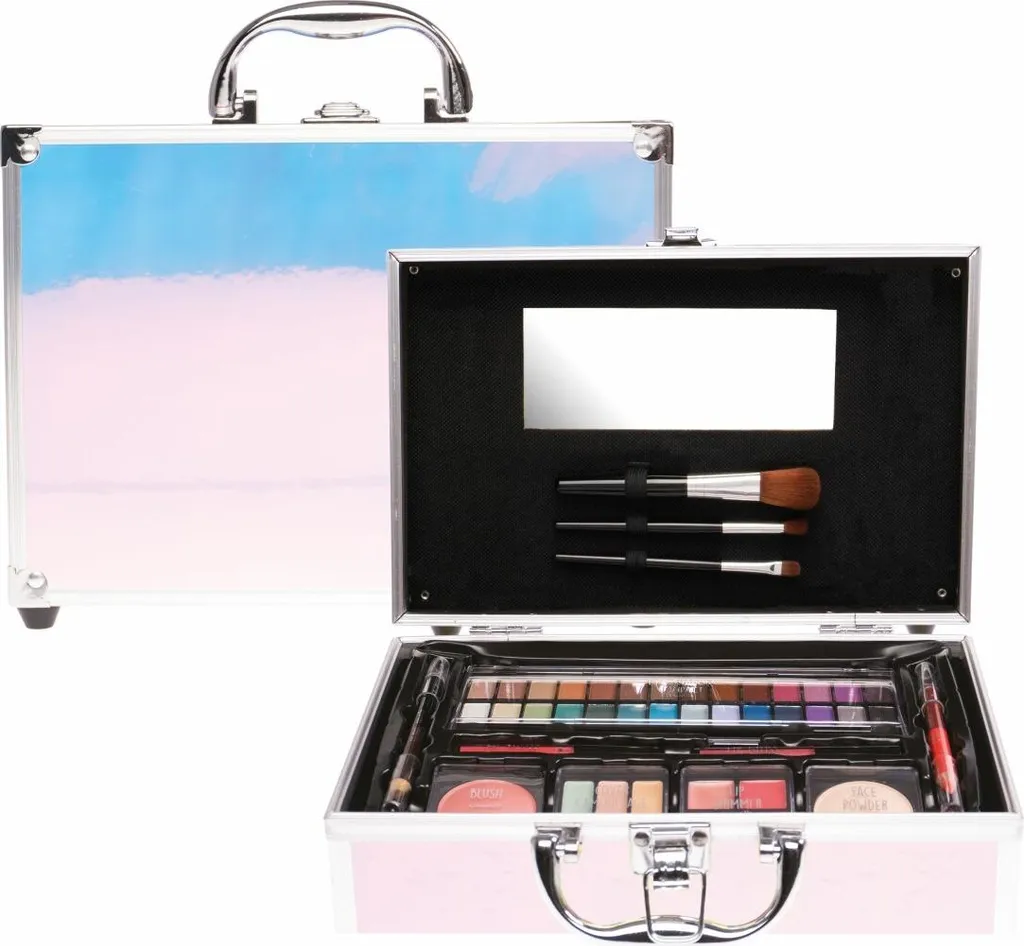 Mallette cosmétique rigide Treffina holographique pour rangement beauté